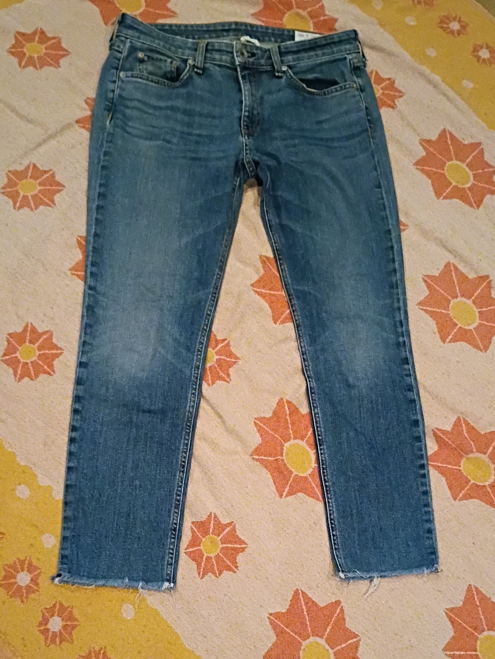 Rag & Bone Dre Low Rise Slim Boyfriend Mariposa Jeans 27